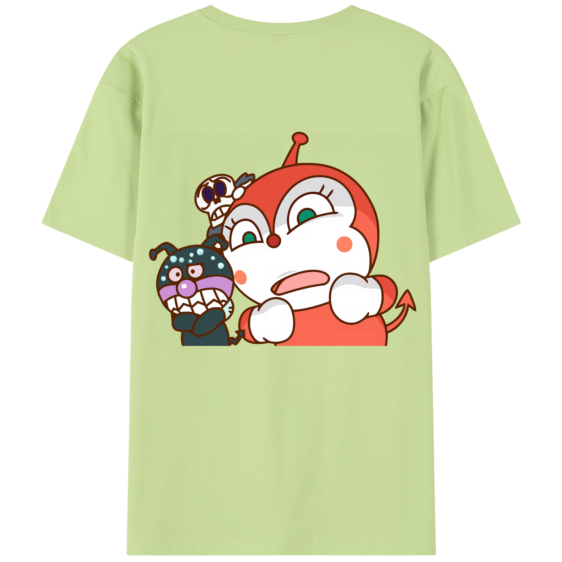 （画像用） アンパンマン Anpanman 綿100％半袖Tシャツ（背面プリント）
